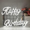 Happy Birthday Neonschild Neon Sign Weiß LED Neonlicht, USB Power Brief Neonschild für Zuhause Schlafzimmer Bar Club Geburtstagsfeier Dekoration Geburtstagsgeschenk