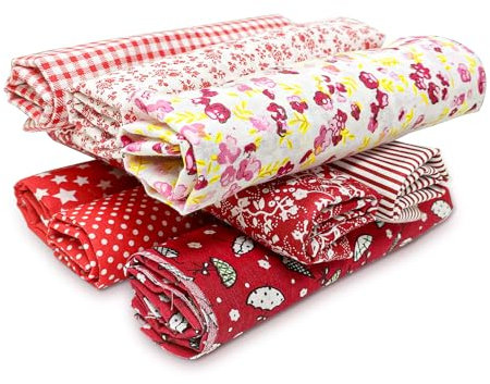 Bocguy Stoffe Zum Nähen, Stoff, Baumwollstoff, Patchwork Stoffe Paket, Stoff Stoffe Patchwork Jersey Stoff Meterware Zum Nähen Diy Stoffstücke Für Alle Arten Von Kleinen Handgemachten(50x50cm) 8 Pcs