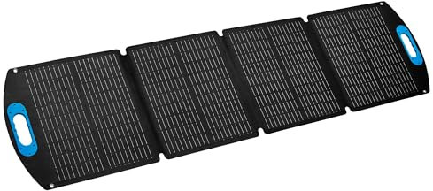 MEDION Panneau solaire pliable, monocristallin, 120 Watt, Rendement efficace jusqu'à 23,4%, Boîte de conversion USB (USB-A, USB-C, MC4), Sortie MC4 avec adaptateur (DC5525, DC5521, DC79099)