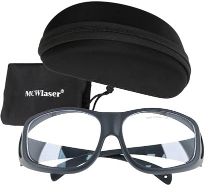 MCWlaser CO2 Laser Schutzbrille 10600nm 10.6um OD5+ Safety Glasses Goggles Absorptionstyp CO2 Laser Brille Für CO2 Lasergravur Cuttinge Schönheitsbehandlung Instrument EP-4 Stil 9