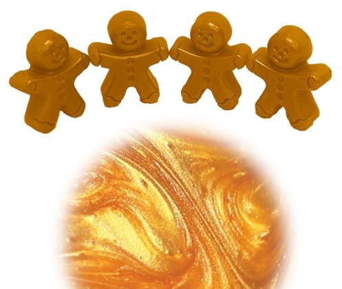 WonderWax Lebkuchenmännchen 4er Set Wachsmelt Duftwachs Raumduft für Duftlampen Soja Wachs Melts Duftmelt Aroma Wellnes Kerzen Wärmer Weihnachtsplätzchen