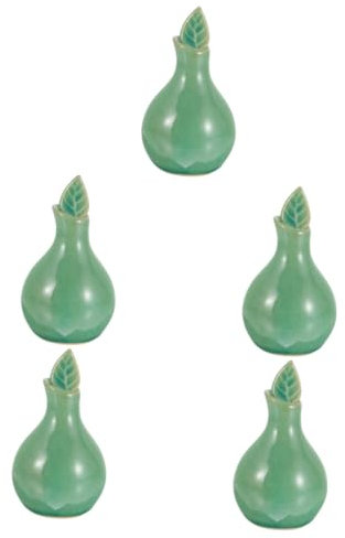 minkissy Lot de 5 bouteilles en céramique pour huiles essentielles, parfum terrarium, aramathérapie, huiles essentielles, carafe, cosmétique, etc