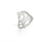 LIKGREAT Hund/Wolf/Fuchs Kopf Ring Edelstahl Fingerring Wickelring Punk Tierschmuck Geschenk für Frauen (Wolfskopf-Splitter)
