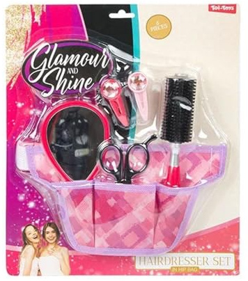 Toi-Toys Kappersset Gürteltasche rosa mit Zubehör für Kinder - Spielzeug