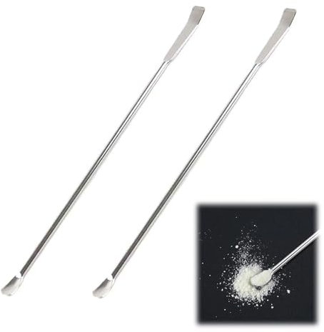 Micro Cucchiaio da Laboratorio,Cucchiai in Acciaio Inossidabile,Cucchiaio Spatola Laboratorio,Cucchiaio per Campionamento da Laboratorio,Micro Cucchiai di Campionamento 2 Pezzi 20cm Tokaneit