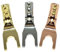 ZLGYGLEO Lot de 10 connecteurs d'adaptateur audio for haut-parleur en cuivre avec fourche en U/Y(Rose gold)