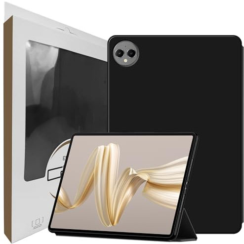 zZjoOoj Funda de silicona para Huawei MatePad Pro (2024) de 12,2 pulgadas, funda protectora ligera con función de soporte y función de apagado automático/despertador, color negro
