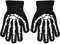 Walopola 2 Paar Halloween Skelett Handschuhe, Horror Handschuhe Schwarz Leuchtende Skelett Handschuhe, Leuchtet Handschuhe Skelett, Strickhandschuh mit Skelett für Kinder leuchten im dunkeln