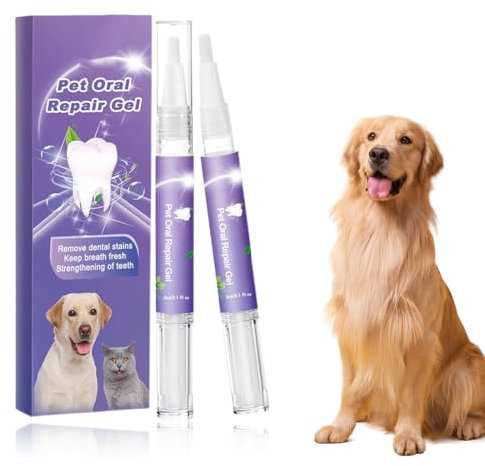 WUSJCOF 2 Piezas Restaurador Oral para Mascotas, Refrescante del Aliento, Limpieza Dientes, Blancuador Restauración Oral para Mascotas, higiene bucodental para Perros, Pasta de Dientes para Perros