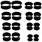 Greacesrio 16 Pièces Silicone Tunnel Oreilles, Tunnels D'oreille en Silicone Tunnels Plugs 6mm-20mm Double Flared Souple Plug Oreille pour Hommes et Femmes (Noir)