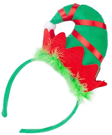 ibasenice Xmas Party Kopfschmuck Weihnachtsdekoration Hut Haarschmuck Cap Stirnband Festliches Haarband