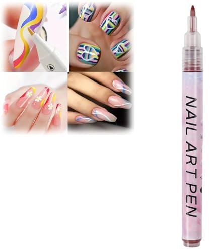 Nail Art Pens Set,Nail Point Graffiti Dotting Pen,Nail Drawing Pen,Drawing Painting Liner Brush for DIY Nail Art,Waterproof Nail Polish Pens,Quick-Drying Nail Point Graffiti Dotting Liner(chocolate)