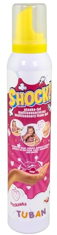 Tuban Shock! Multisensorischer Schaum-Gel 200 ml – Kühlend – Feuchtigkeitsspendend – Unterstützt die sensorische Integration bei Kindern - Erdbeere