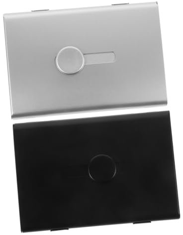 Homoyoyo 2stücke Kartenhalter Aus Metall Mit Herausziehbarem Design Visitenkartenhalter Zum Aufbewahren Und Organisieren Von Visitenkarten Geeignet Für Karteikarten Fotos Und