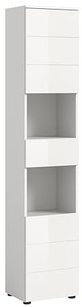 xonox.home Bad Vira X2LA9711 Hochschrank Schrank Badschrank in weiß Hochglanz tiefzieh, ca. 38x190x34 cm