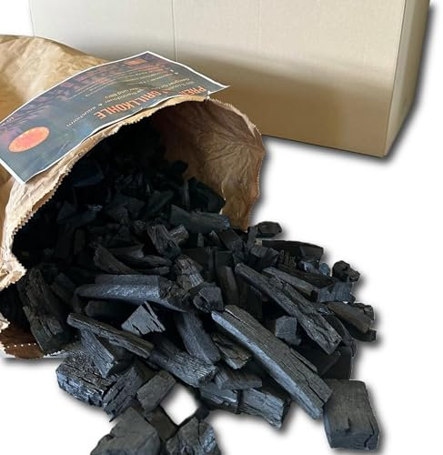 Premium Grillkohle 2×10 kg – Restaurantqualität – Lange Brenndauer, Wenig Asche, Hohe Hitze – Laubholz – Für Grill, BBQ, Smoker