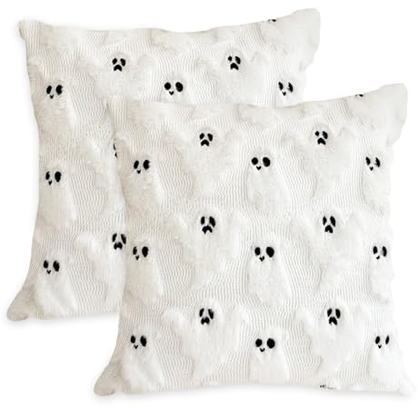FloralGrace Polyester, Polyester,Soft Plush Fabric with Natural solid Color.Skin-Friendly, no Fading or Abrasion. Size & Package Includes: 18x18 inch, Set of 2 Pillow Covers, Pillow Covers ONLY, NO