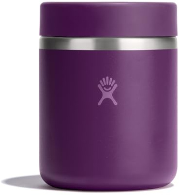 Hydro Flask Food Jar – Insulated Stainless Steel, Snack Travel Container for Hot Food & Soup 28 Oz Beachplum Purple