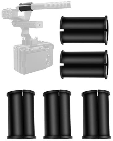 Etour 6 Stück Mikrofon-Stoßdämpfer-Gummihülse Ersatz Mikrofonständer Abstandhalter Schlauch Mikrofon Gummi Hülse Unterlegscheibe Kompatibel mit Sony Kamera Rode NTG, Sennheiser MKH Shotgun Mic