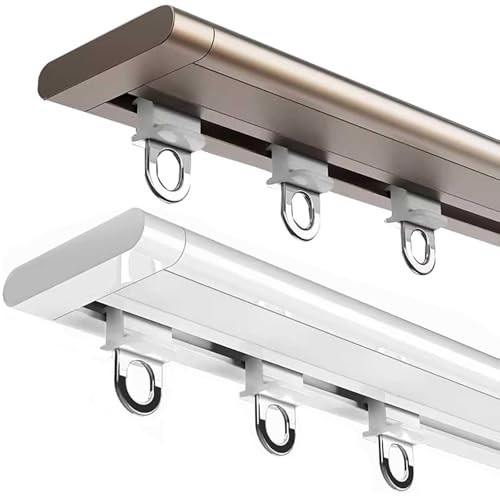 Aluminium-Gardinenstange für Privatsphäre, Deckenschiene für Schlafzimmer, Pera-Vorhangschiene, Badewannen-Vorhangschiene (Champagner, 1,40 m)