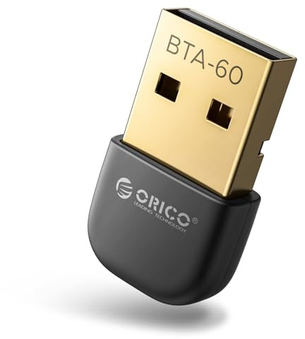 ORICO USB Bluetooth Adattatore – Portata 30m, velocità 3Mbps, dongle Bluetooth 6.0 EDR & BLE, compatibile Windows 8.1/10/11, per cuffie, tastiere, mouse, altoparlanti, stampanti (BTA-60)