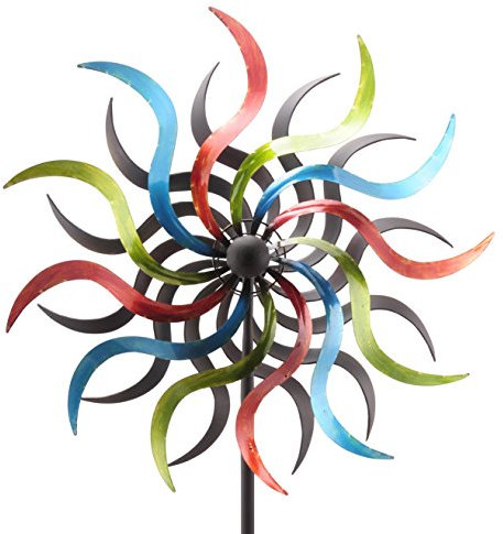 Windrad Windspiel Metall 35 cm Höhe 184 cm bunt 219630 F31