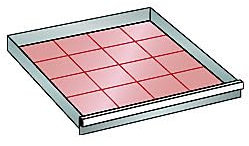 LISTA | Schublade | für Schrank-BxT 717 x 725 mm | Traglast 200 kg | Fronthöhe 250 mm | lichtgrau.
