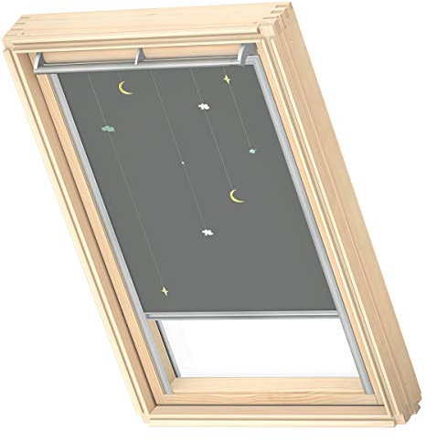 VELUX Original Dachfenster Verdunkelungsrollo für FK06, Mobile, mit Grauer Führungsschiene