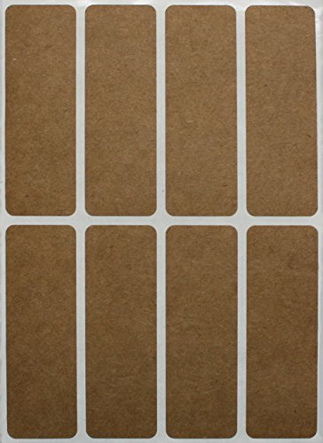 Sticker Kraftpapier 76 mm x 25 mm Aufkleber – 7,5 cm x 2,5 cm viereckige Etiketten120 Stück von Royal Green