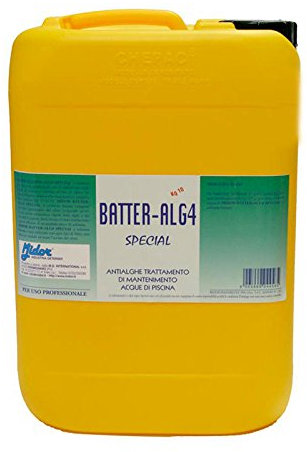 Alghicida per piscina liquido 10kg, anti alga per piscina, non schiumogeno, contrasta l'insorgere delle alghe, e trattamento di mantenimento, PRODOTTO 100% ITALIANO - BATTER ALG SPECIAL - piscine