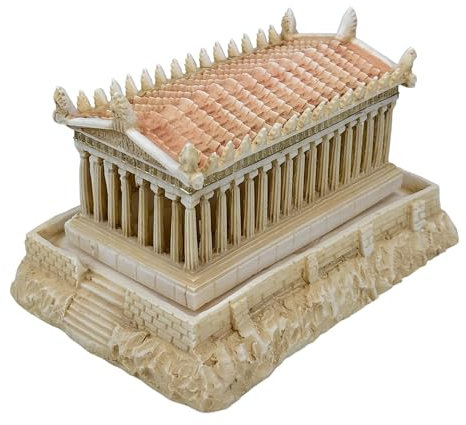 Parthenon Tempel der griechischen Göttin Athena Statue Skulptur handbemalt