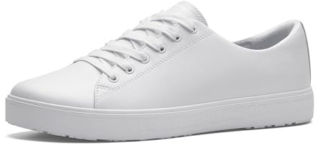 Shoes for Crews Unisex Arbeits-Sneaker – Bequeme, leichte, Wasserabweisende, Rutschhemmende Arbeitsschuhe, ideal für Männer und Frauen in Küchen, für Kellner und Koch – Old School Low Rider IV