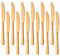 SUNSENGEUR Stainless Steel Dessert Knives, 18/0 Stainless Steel, 12 Pack Dessert Knives Set with Square Edge, Modern Flatware Cutlery Forks Multipurpose Use for Kitchen, Restaurant -Gold