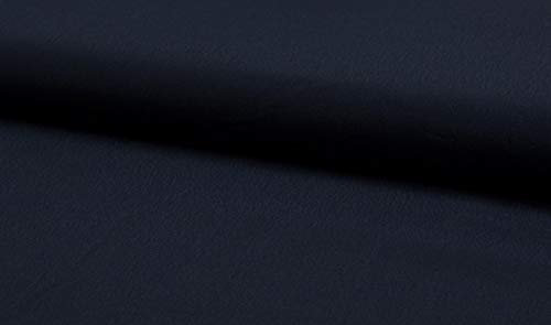 Viskosestoff - Crêpe Stoff, unifarben Marine, 50 cm