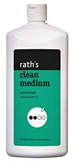 rath's clean medium - 1-Liter flüssiger Handreiniger für kraftvolles, hautschonendes Waschen. Ideal für Vielwascher durch hohe Rückfettung.