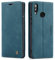 mvced Cover Compatibile con Huawei P20 Lite,Flip Custodia Caso Libro Pelle PU e TPU Silicone Antiurto,Blu