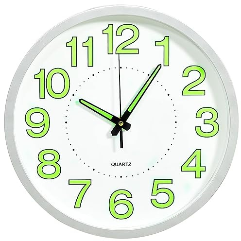 vidaXL Leuchtende Wanduhr 30cm Wohnzimmeruhr Analoguhr Wanduhr Mehrere Auswahl