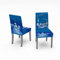 Weihnachten Stuhlhussen Stretch 6er Set, Chickw1 Universal Abnehmbare Waschbar Blau Schwarz Christmas Drucken Elastischer Stuhlbezug Für Hochzeit, Hotel, Partys Deko (6 Stück,Blau)