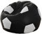 Mirjan24 Sitzsack Akimbo, Indoor Sitzkissen, Sessel, Gamer Kissen, Lounge Kissen, Sitzsack für Erwachsene und Kinder, Kunstleder, Sitzkissen für Kinderzimmer, Kindergarten (Schwarz + Weiß)