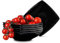 Konsimo. Elegant Suppenteller Set 6er - Schale aus Keramik - Pastateller und Tiefteller für 6 Personen - EPIRI Salatteller Mikrowellengeeignet - 17x17 cm (500 ml) - Schwarz Glanz