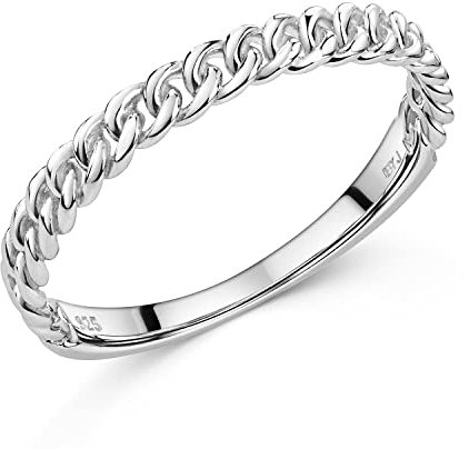 Materia Moderne Ringe Damen Silber 925 Panzerkette Ring SR-181-62