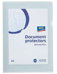 aro AktenhŸllen, DIN A4, transparent, genarbt, Polypropylen, 250 StŸck