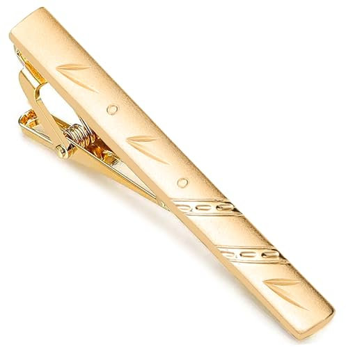 Tidefire Krawattenklammern für Männer Business Krawattenklammer Personalisierte Krawattenklammer Pin Kurzer Stil Krawattenklammern Krawattenspange (Gold 1)