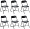 LuxNook 6 Stück PVC Klappstuhl klappstuhl mit Polster Starker Metallrahmen Campingstuhl Faltbarer Stuhl Bürostuhl Platzsparender Schreibtischstuhl für Gast, 150kg belastbar