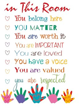 ColorfuI inspirierende Wandaufkleber mit positivem Spruch in diesem Zimmer, Zitate in diesem Raum, bunt, zum Abziehen und Aufkleben, Wandaufkleber für Schlafzimmer, Kinderzimmer, Spielzimmer