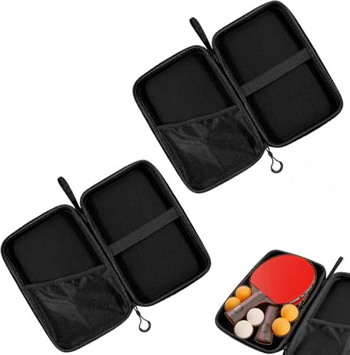 Anloximt 2 STÜCK Tischtennis Schlägerkoffer Hardcase - Tischtennis Hardcase Schlägerhülle - Tischtennisschläger Abdeckung | Eva Tasche Für Bis Zu Zwei Schläger, 29x19.5x5cm