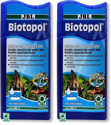JBL Wasseraufbereiter für Süßwasser Aquarien, 500 ml, Biotopol 23003 (Packung mit 2)