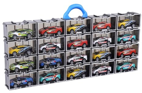 Yosuny Hot Wheels Mini Auto Spielzeug Organizer - Präsentationsbox für Autos im Maßstab 1:64, Streichholzautos, tragbare Sammlungen und Präsentation(Auto
