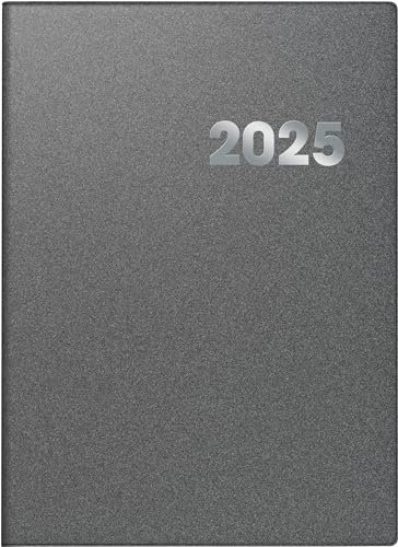 BRUNNEN Buchkalender Mod. 789 2025 | A4, Kunststoff, grau