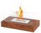 Olvy Tischkamin Holz - Tischfeuer - 35CM - Bioethanol Kamin für Indoor & Outdoor - Unendliche Brenndauer & Lagerfeueratmosphäre - Wärmendes Balkonfeuer - 35x18x14cm